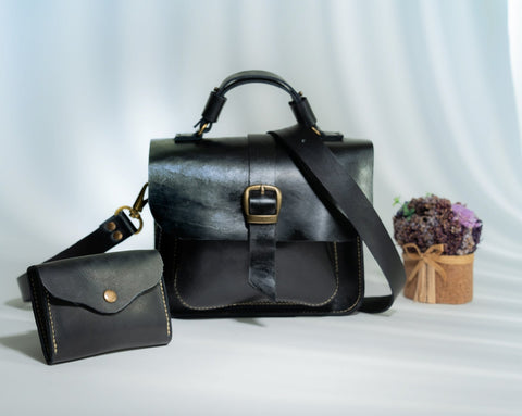 Black Handbag Set