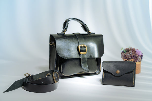 Black Handbag Set