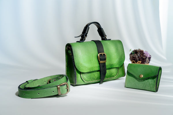 Stylish Green Handbag Set