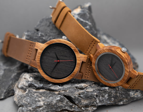 Leather Strap Wooden Watch