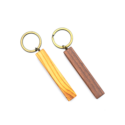 Wooden Keychain Walnut and Olive