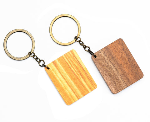 wooden keychain engraved