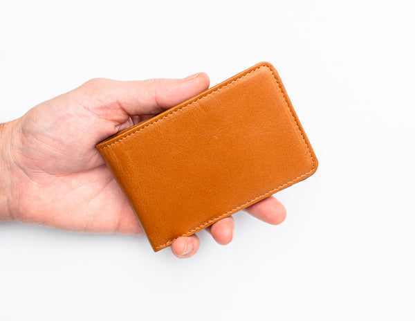 Bi Fold Men Wallet RFID blocking Brown