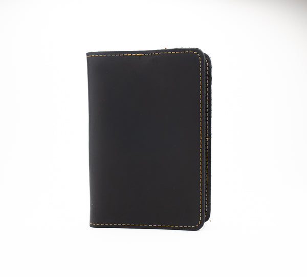 Genuine Leather Passport Holder Black