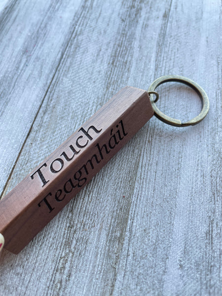 Wooden Keychain Walnut and Olive