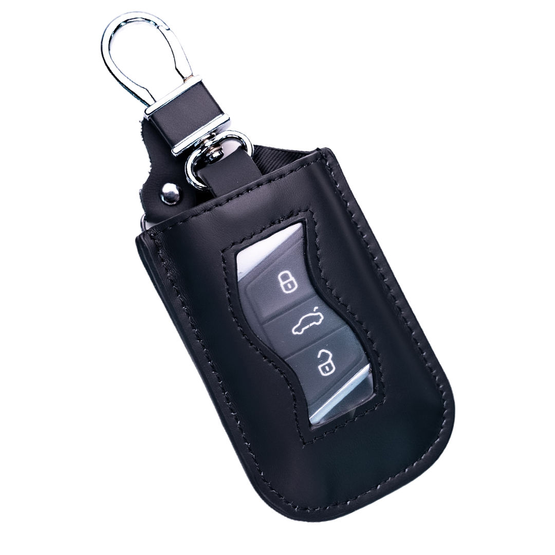 Good Goody Luxury Car Key Pouch Black Leather, Pouch/Holder for Car Keys-  Remote Clicker Keyring Key Chain Price in India - Buy Good Goody Luxury Car  Key Pouch Black Leather